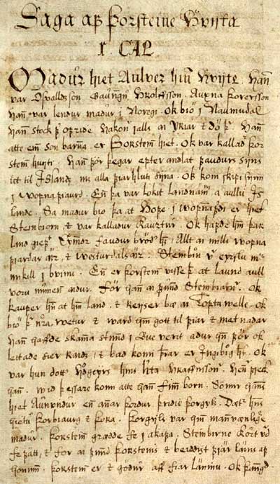 Страница рукописи AM 156 fol [1600–1672], 1v