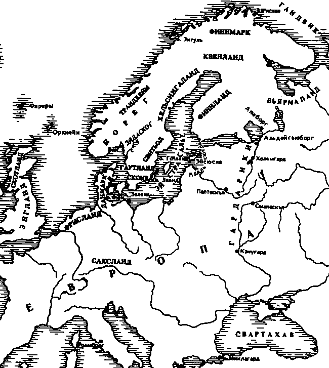 Карта Северной и Восточной Европы