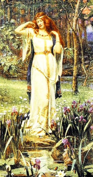 Богиня Фрейя с ожерельем Брисингамен